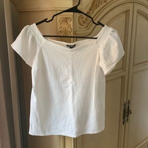 Off the shoulder white express top